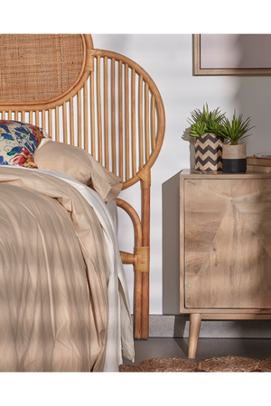 Natural Weaved Rattan Queen Headboard 67" | La Forma Lalita | Oroa.com