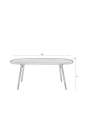 Wooden Oval Dining Table | DF Denise | Oroa.com