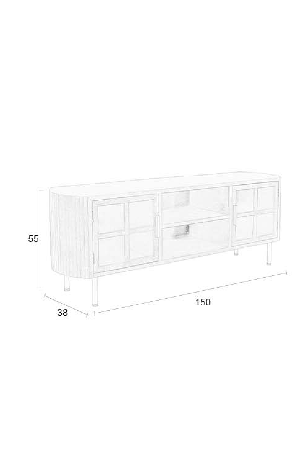 Brown Wooden Sideboard | DF Yaz | OROA.com