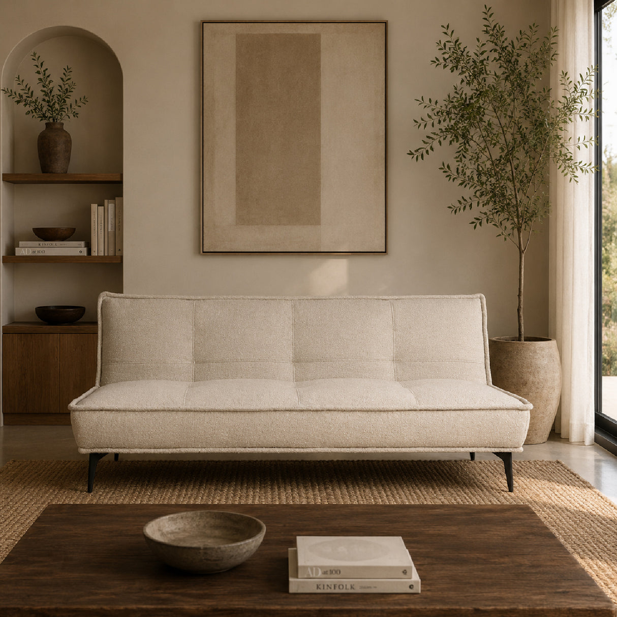   Gray Tufted Sofabed | Oroa.com