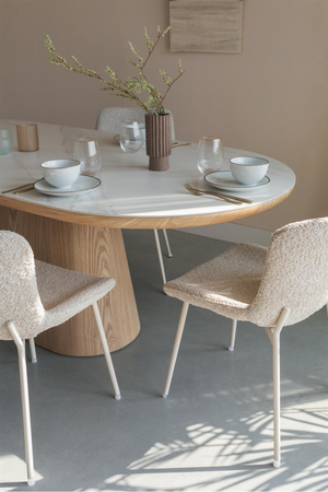 Oval Wood Dining Table | DF Almira | OROA.com