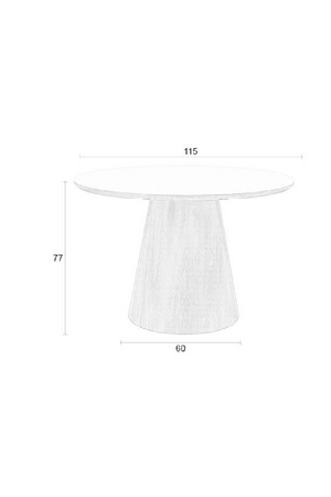 Round Wood Dining Table | DF Almira | OROA.com