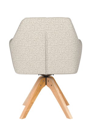 Square Tufted Wooden Swivel Armchair | DF Pete | Oroa.com