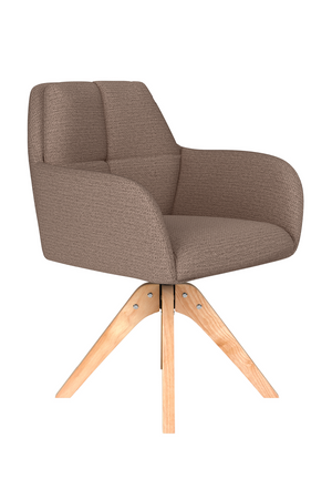 Square Tufted Wooden Swivel Armchair | DF Pete | Oroa.com