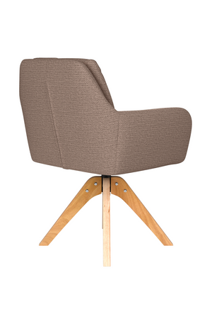 Square Tufted Wooden Swivel Armchair | DF Pete | Oroa.com