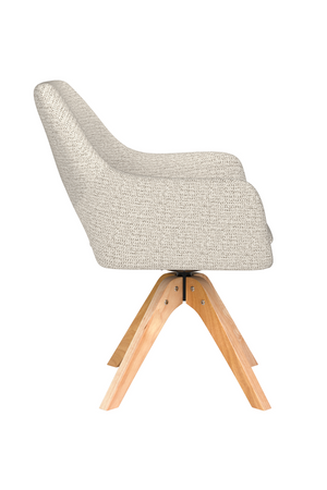 Cut-Out Back Wooden Swivel Armchair | DF Mos | Oroa.com