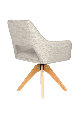 Cut-Out Back Wooden Swivel Armchair | DF Mos | Oroa.com