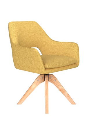 Cut-Out Back Wooden Swivel Armchair | DF Mos | Oroa.com