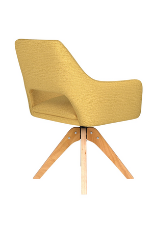 Cut-Out Back Wooden Swivel Armchair | DF Mos | Oroa.com