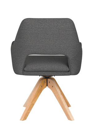 Cut-Out Back Wooden Swivel Armchair | DF Mos | Oroa.com