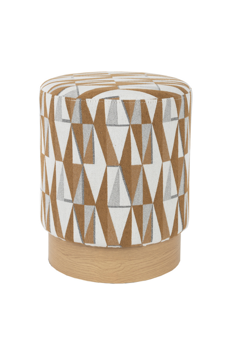 Beige Patterned Stool | DF Ziggy | OROA.com