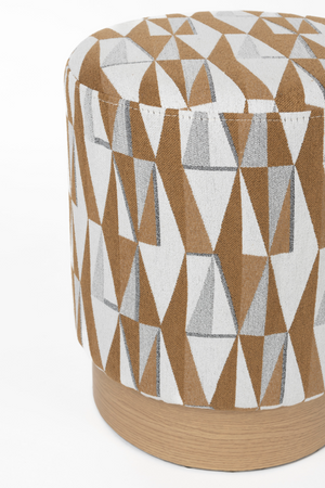 Beige Patterned Stool | DF Ziggy | OROA.com