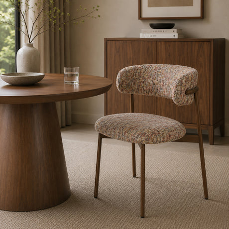   Modern European furniture - Iron Framed Curve Dining Chairs (2)- www.oroa.com | Oroa.com