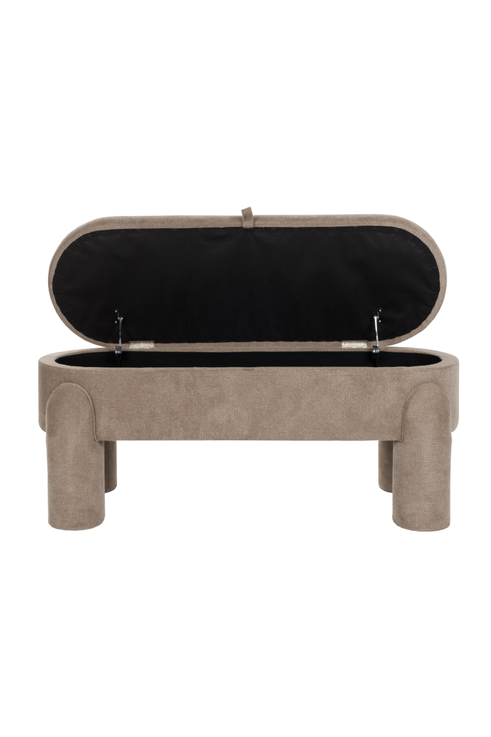 Gray Oval Storage Bench | DF Orly | OROA.com