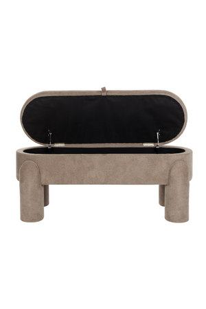 Gray Oval Storage Bench | DF Orly | OROA.com