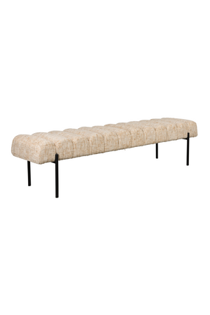 Beige Scalloped Bench | DF Jethro | OROA.com
