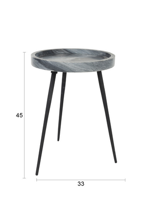 Solid Marble Side Table | DF Karrara | OROA.com