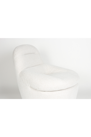 White Upholstered Lounge Chair | DF Velvoro | Oroa.com
