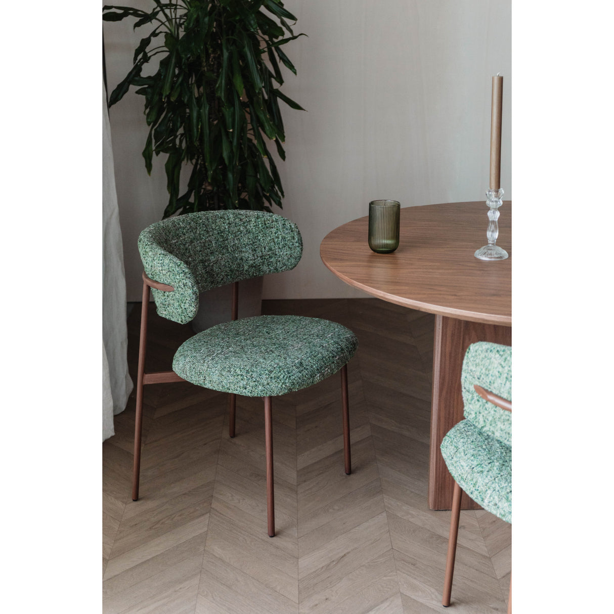  Modern European furniture - Iron Framed Curve Dining Chairs (2)- www.oroa.com | Oroa.com
