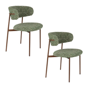   Modern European furniture - Iron Framed Curve Dining Chairs (2)- www.oroa.com | Oroa.com