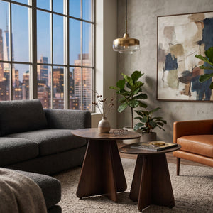   Brown Ceramics Side Tables (2) | Oroa.com