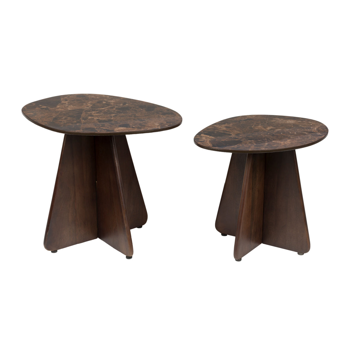   Brown Ceramics Side Tables (2) | Oroa.com