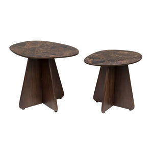   Brown Ceramics Side Tables (2) | Oroa.com