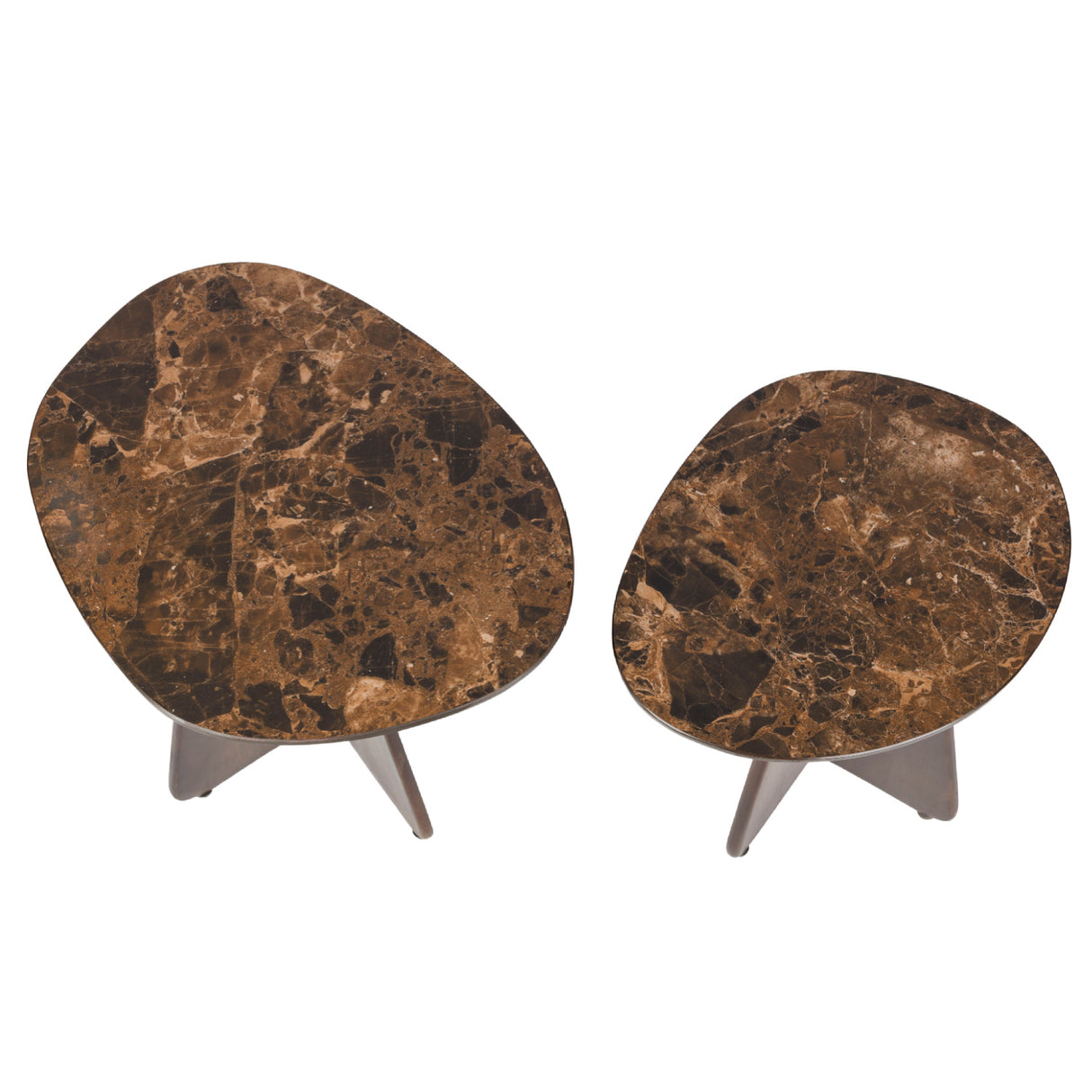   Brown Ceramics Side Tables (2) | Oroa.com