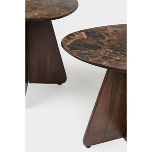   Brown Ceramics Side Tables (2) | Oroa.com