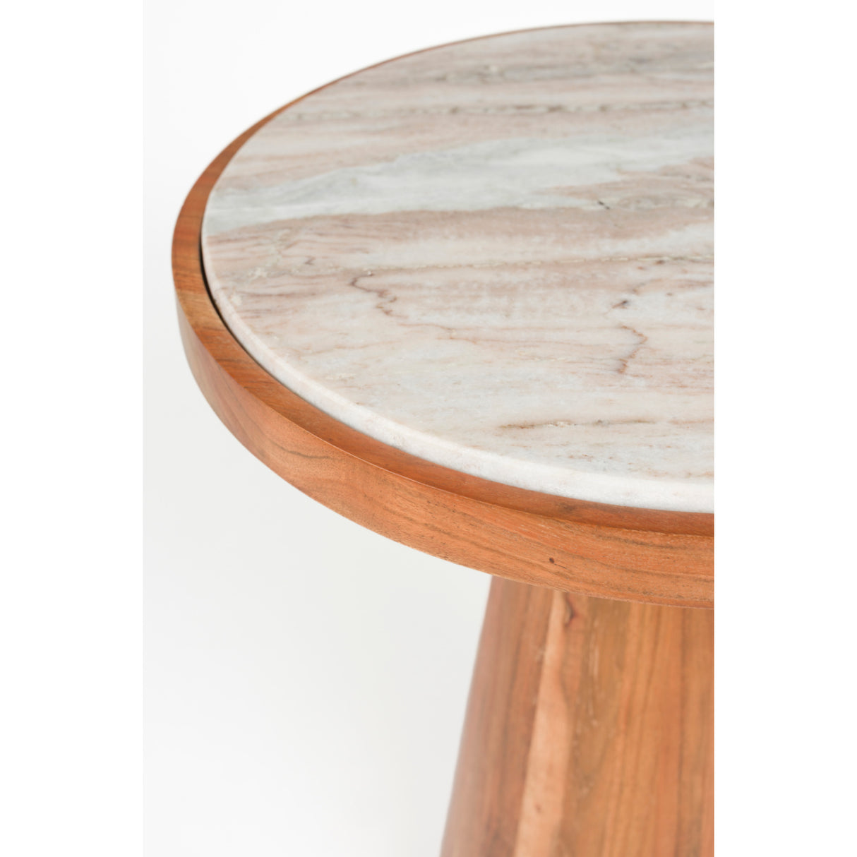   Acacia Wood Marble Side Table | Oroa.com