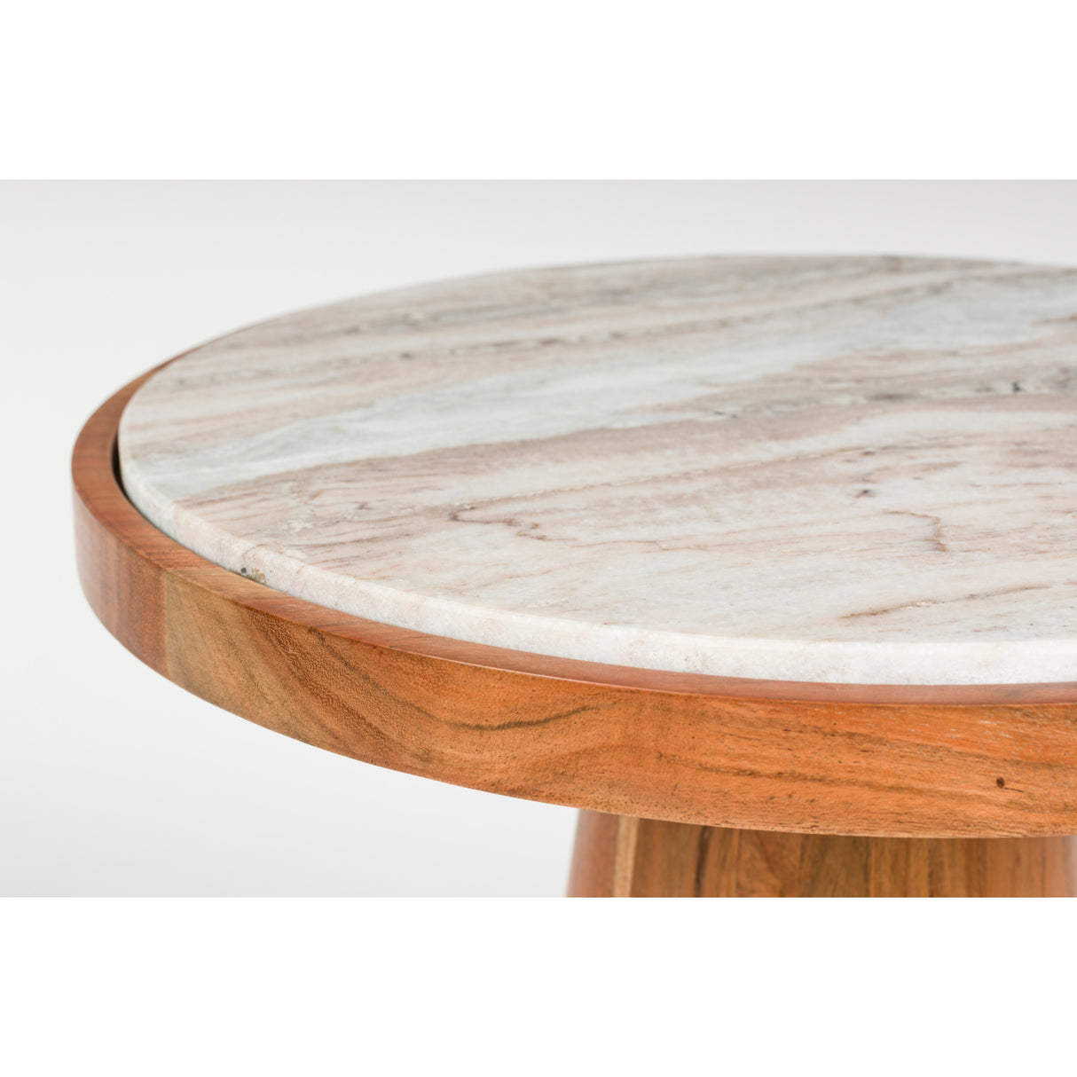   Acacia Wood Marble Side Table | Oroa.com
