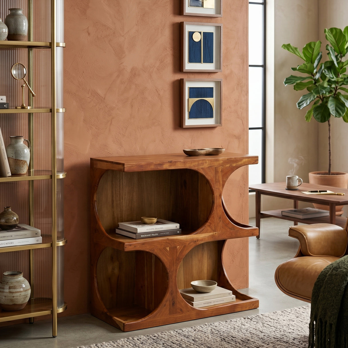   Mango Wood Open Cabinet | Oroa.com