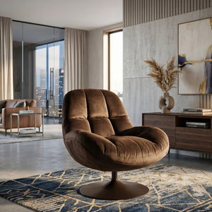   Velvet Swivel Lounge Chair | Oroa.com