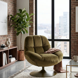   Velvet Swivel Lounge Chair | Oroa.com