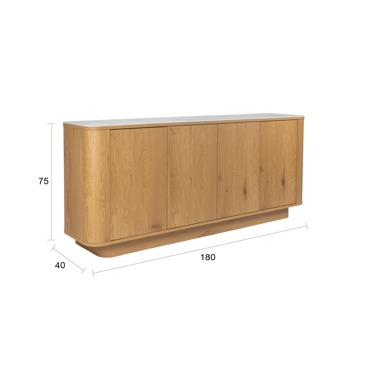   Wooden 4-Door Sideboard | Oroa.com