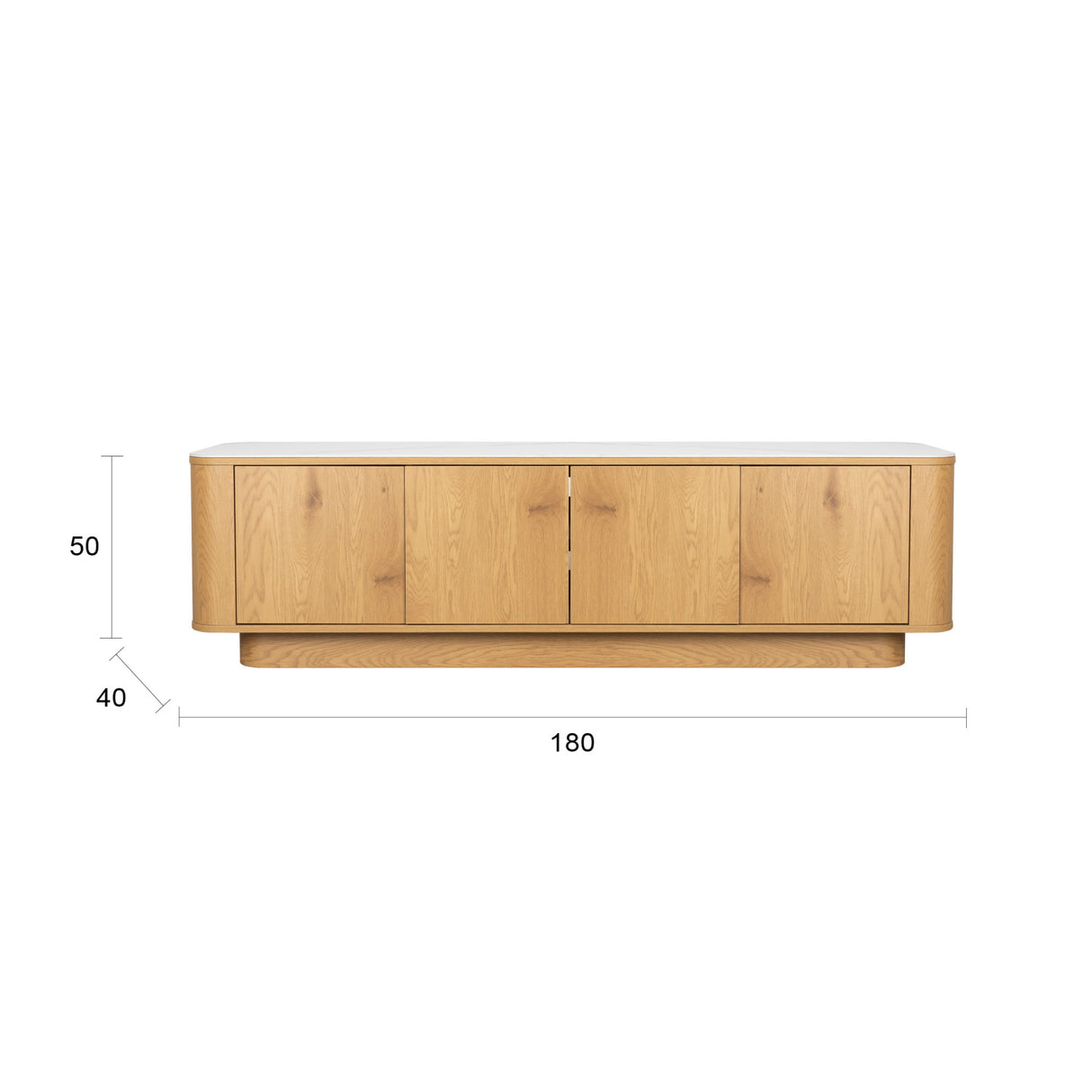   Wooden 4-Door Sideboard | Oroa.com