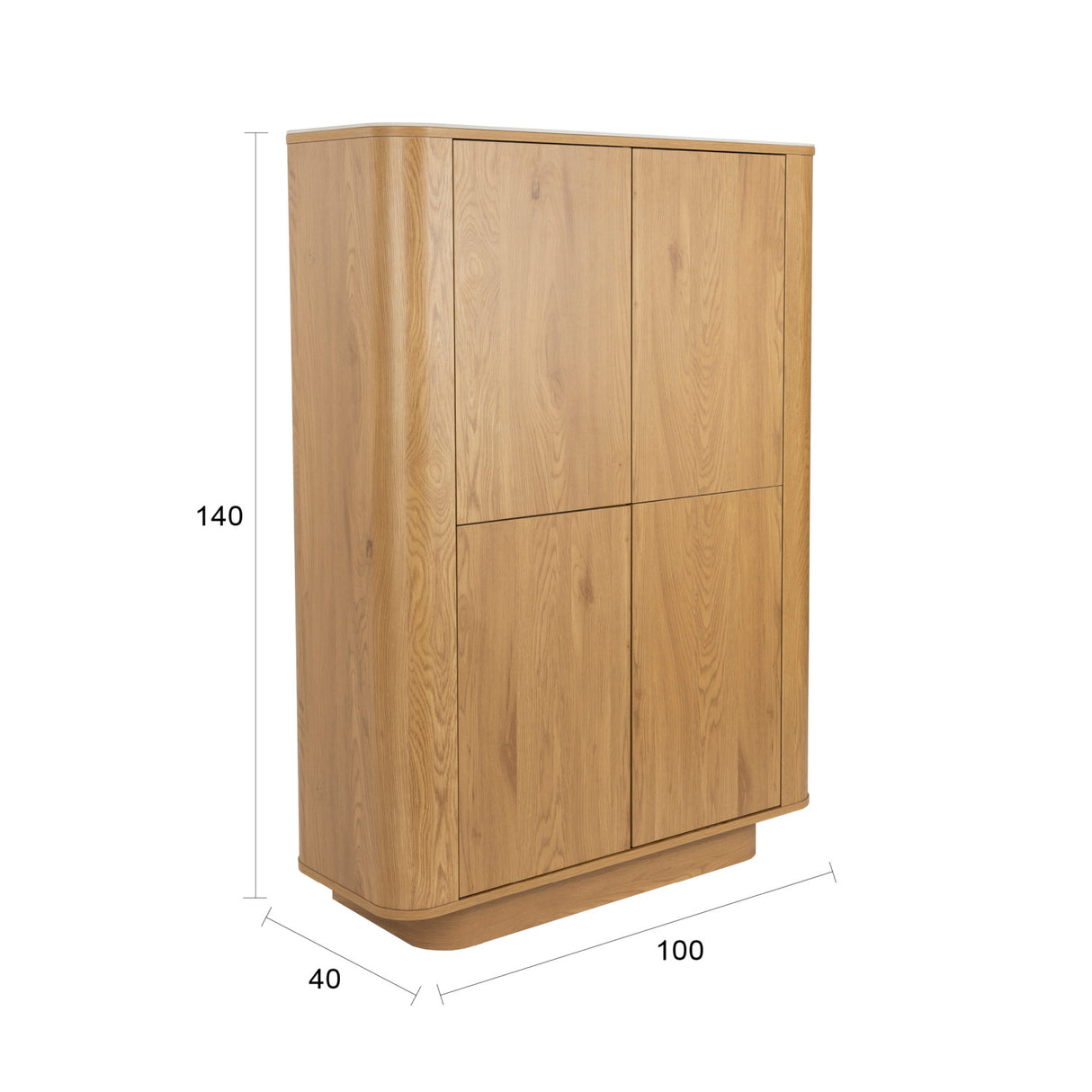   Wooden 2-Door Cabinet | Oroa.com