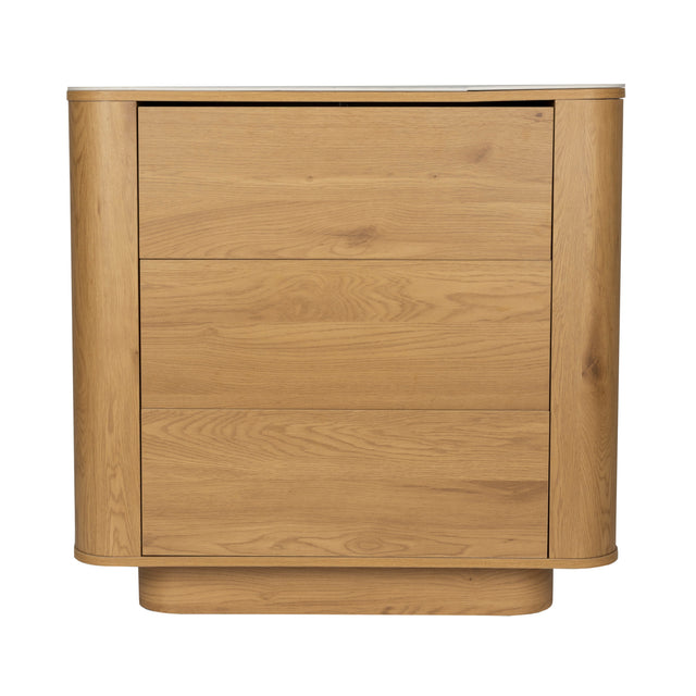 Modern European furniture - Solid Wood 3-Drawer Cabinet - www.oroa.com
