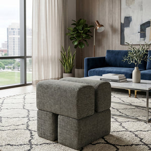   Cube-Shaped 4-Block Stool | Oroa.com