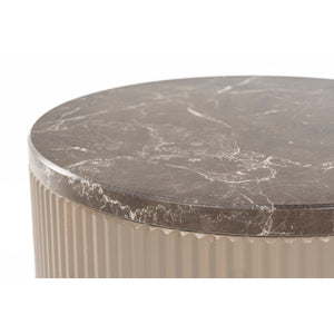   Beige Marble Round Side Table | Oroa.com