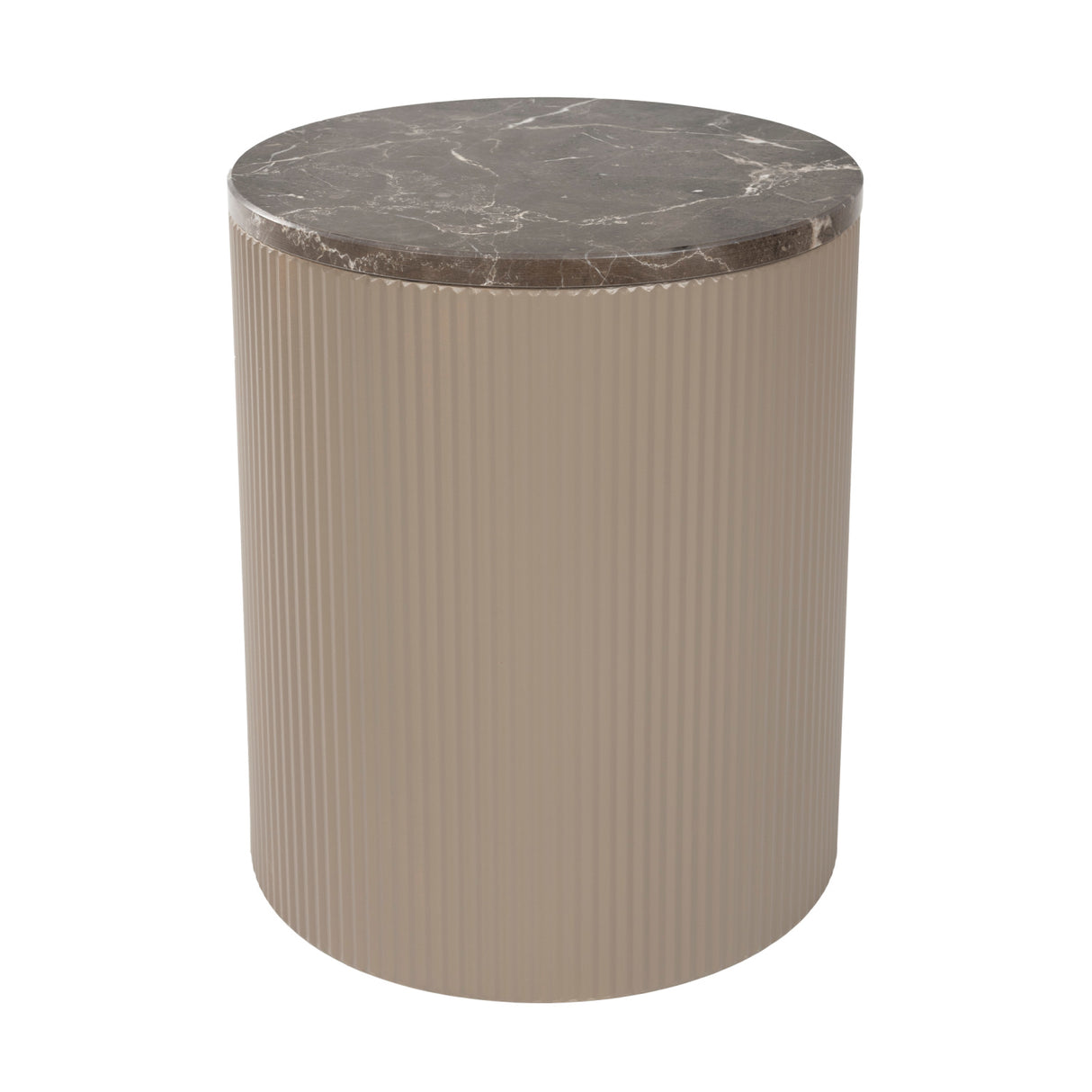   Beige Marble Round Side Table | Oroa.com