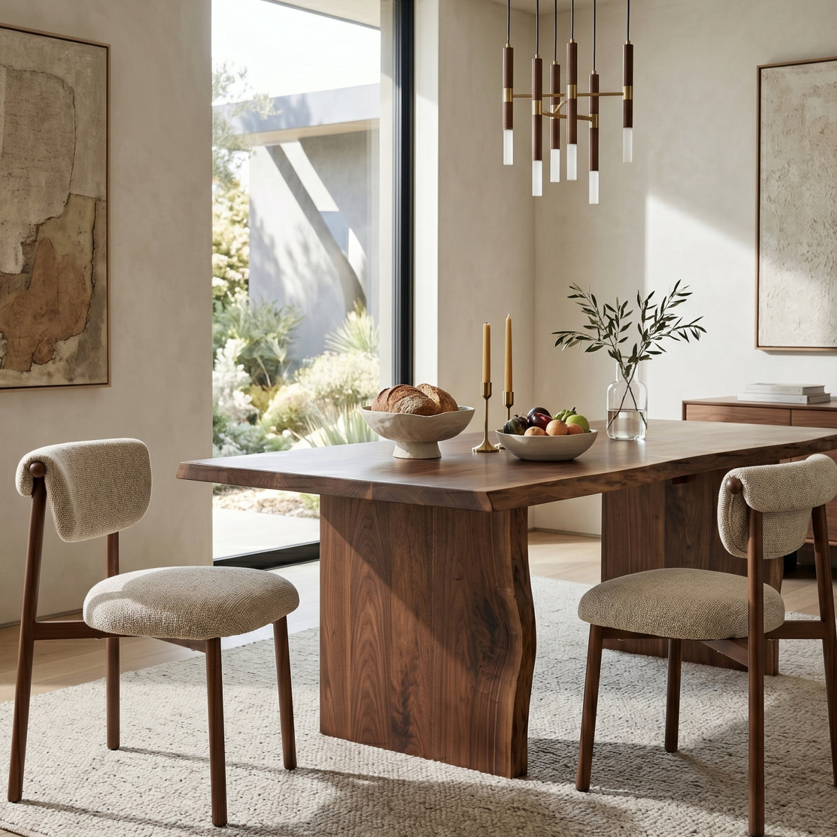   Woven Fabric Dining Chairs (2) | Oroa.com