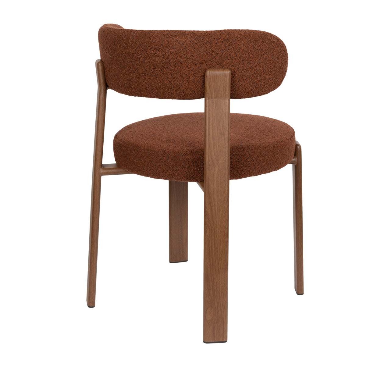   Brown Fabric Rounded Dining Chairs (2) | Oroa.com