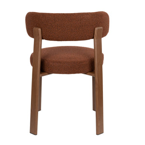   Brown Fabric Rounded Dining Chairs (2) | Oroa.com