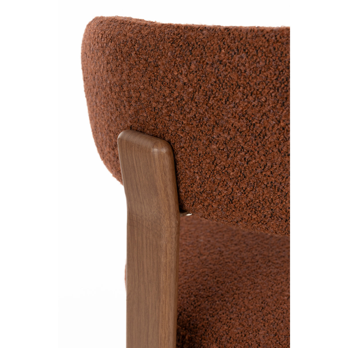   Brown Fabric Rounded Dining Chairs (2) | Oroa.com