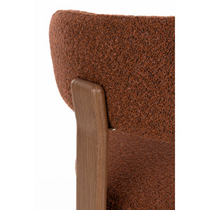   Brown Fabric Rounded Dining Chairs (2) | Oroa.com