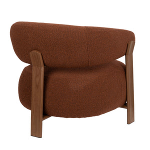   Brown Fabric Rounded Lounge Chair | Oroa.com