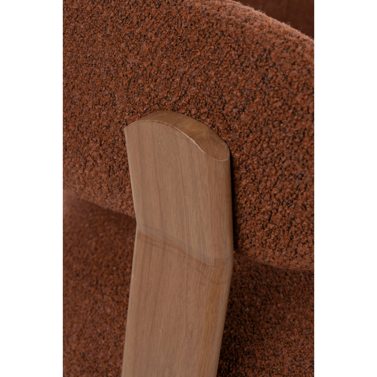   Brown Fabric Rounded Lounge Chair | Oroa.com