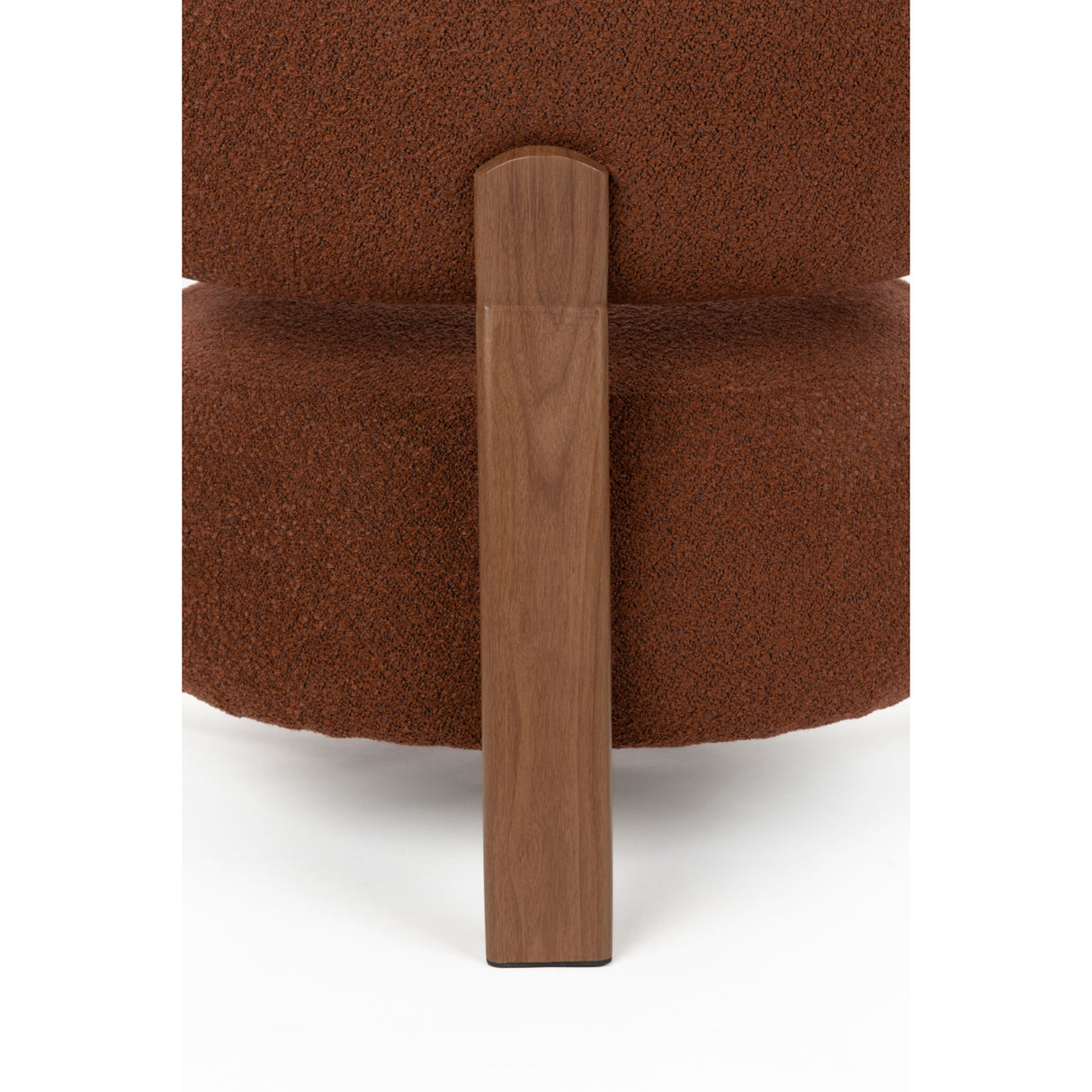   Brown Fabric Rounded Lounge Chair | Oroa.com