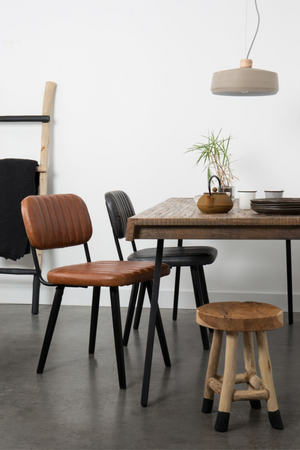 Channeled Leather Dining Chair | DF Jake | Oroa.com